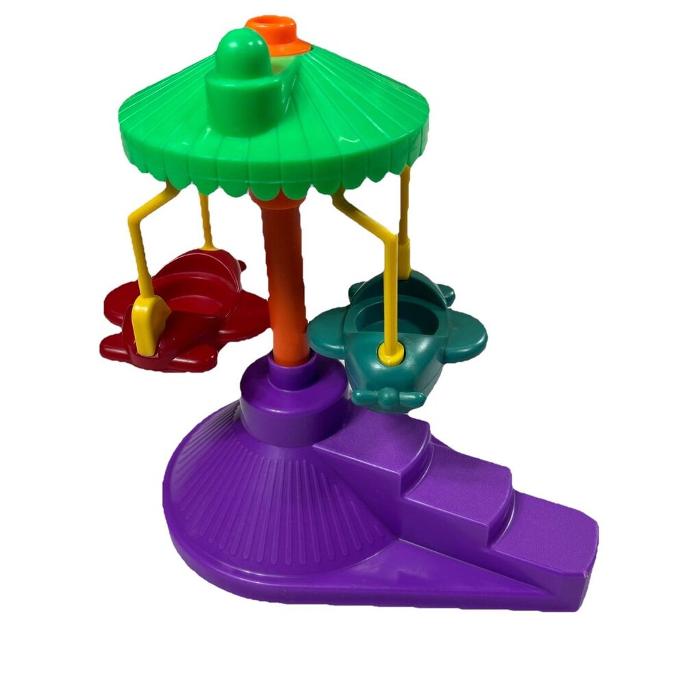 Fisher Price Little People Airplane Ride Fun Park Carnival Plane Toy Spin Swing